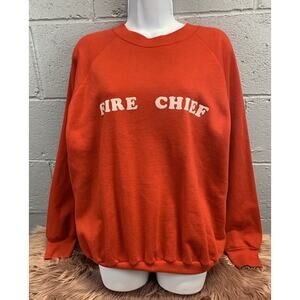 Vintage 80s ‘Fire Chief’ Iron On Letters Fuzzy Letters Costume Novelty Costume